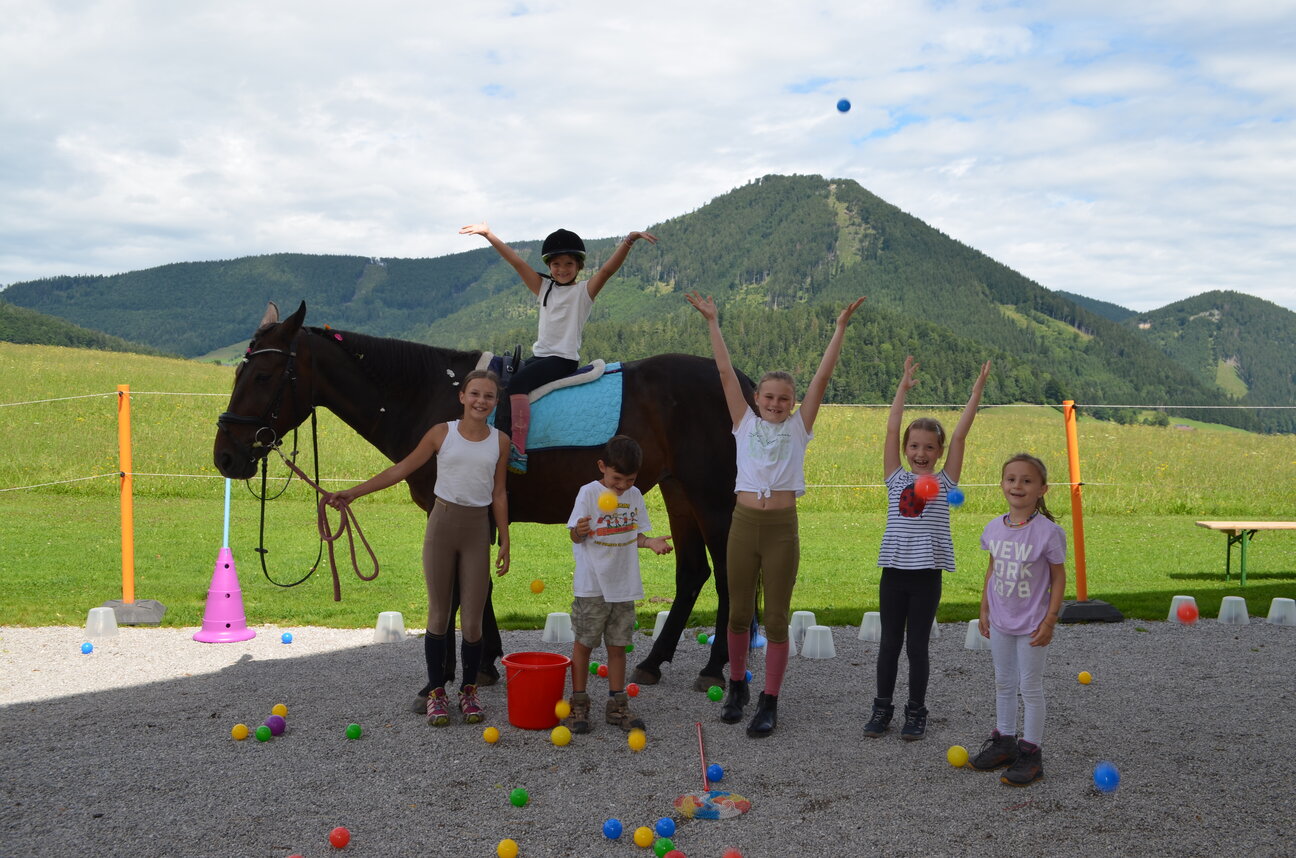 [Translate to Englisch (en):] Reitpädagogik am Haus Hochegg